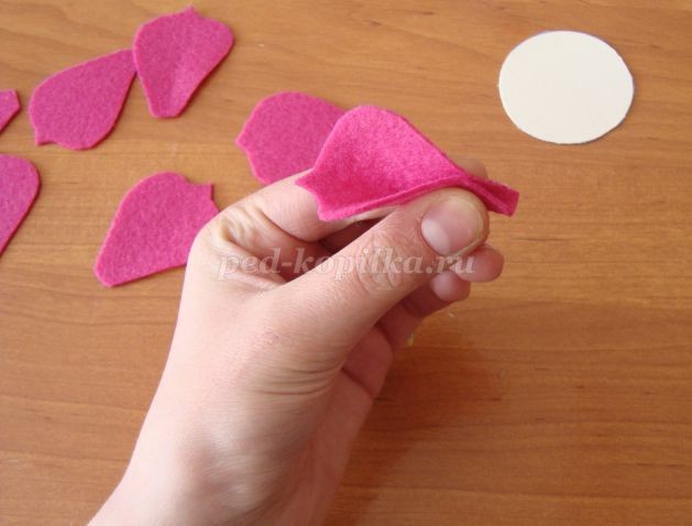 Цветы из фетра: часть 1