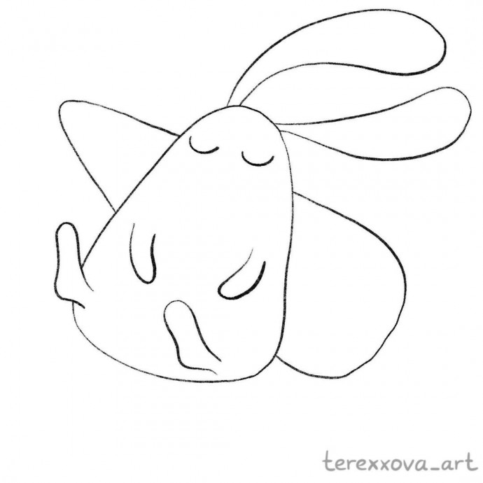 ​Кролик на отдыхе