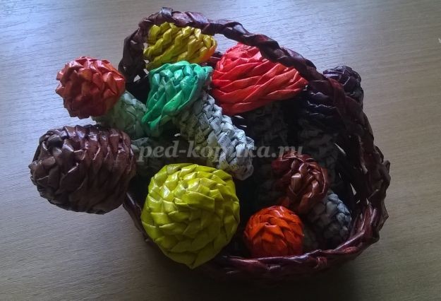 Грибочки в технике спирального плетения: часть 4