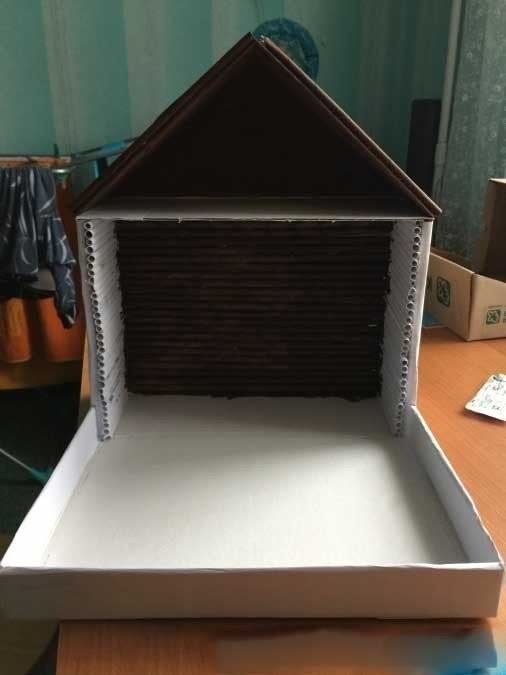 Кaк сделать домик из бумажных трубочек