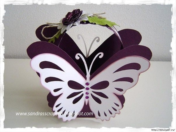 Прелестная корзиночка-бабочка