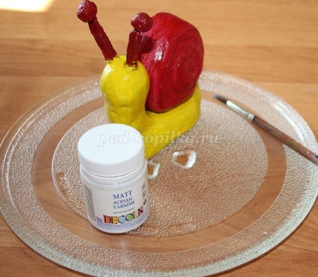 Улитка в технике папье-маше