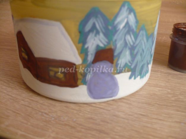 Роспись банки гуашью: часть 2