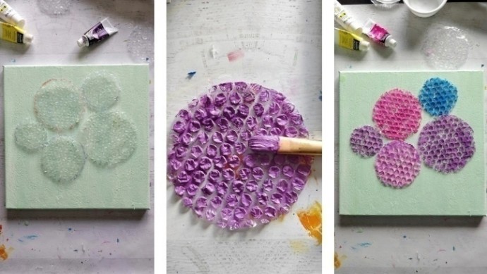 Мастер-класс по рисованию нетрадиционными способами: гортензия