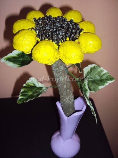 Подсолнух из природного материала: мастер-класс Подсолнух из природного материала: мастер-класс