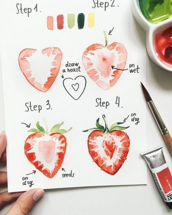 Рисуем с детьми фрукты и ягоды