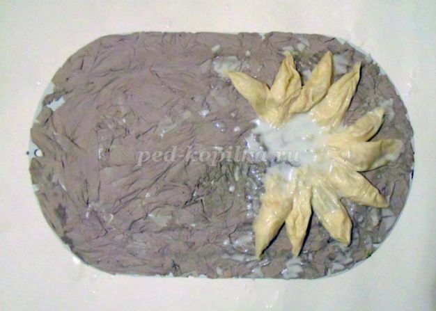 Подсолнухи из бумаги: часть 1