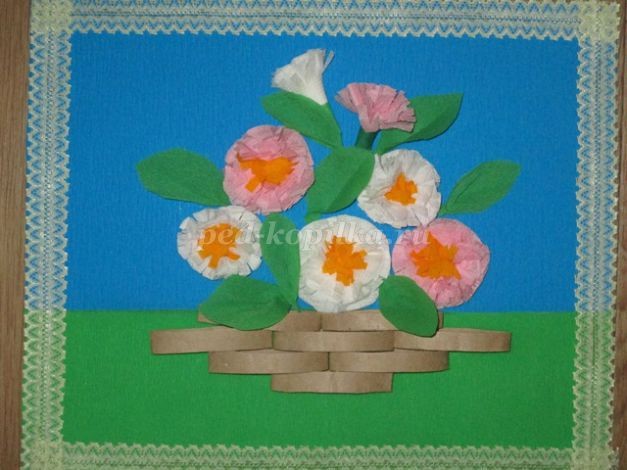 ​Цветочное панно детскими руками: мастер-класс, часть 2