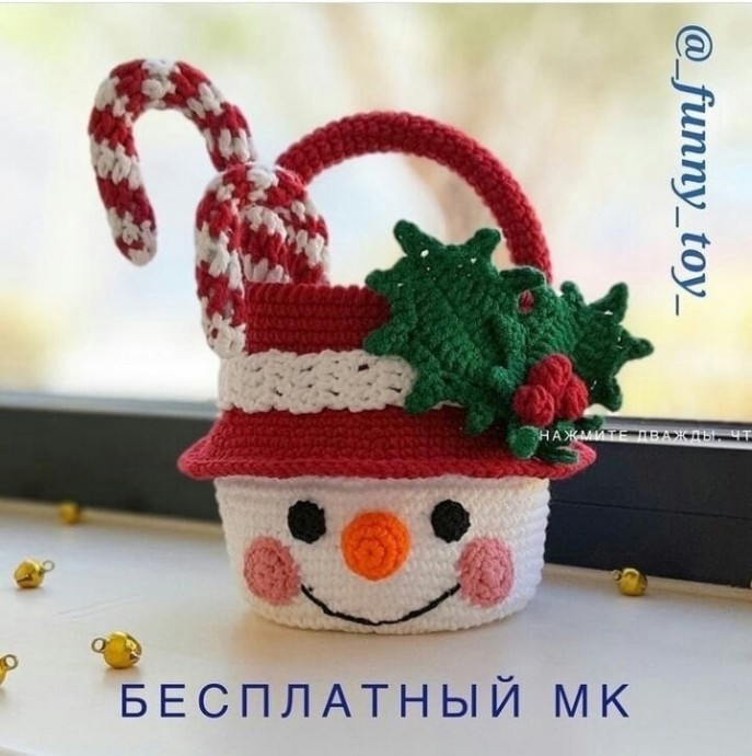 ​Корзинка-снеговик