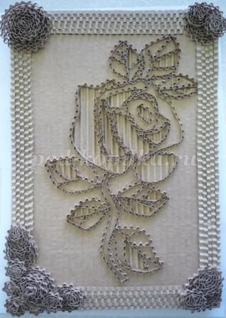 Панно из упаковочного картона: часть 2 Панно из упаковочного картона: часть 2