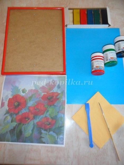 Пластилинография на стекле: маки Пластилинография на стекле: маки