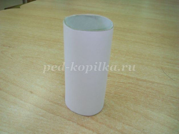 Снеговик из рулончика от туалетной бумаги: часть 1