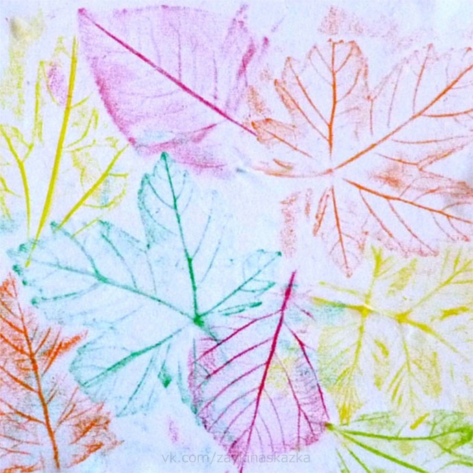 Трафаретное рисование по листикам Трафаретное рисование по листикам