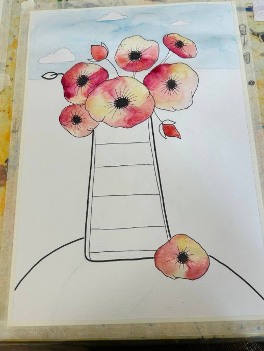 Цветы акварелью Цветы акварелью