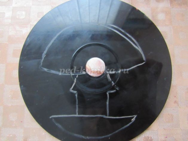 Аппликация пластилином "Грибок"