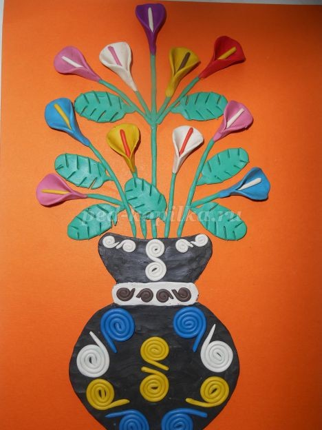 Пластилинография: весенние цветы