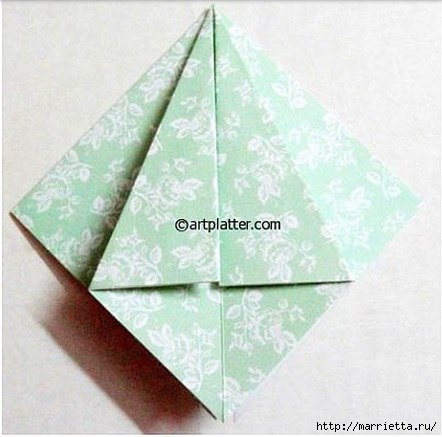 Елочка из бумаги в технике оригами