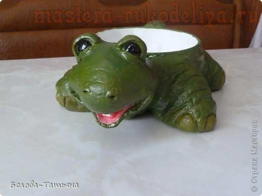 Кашпо "Черепашка" из солёного теста Кашпо "Черепашка" из солёного теста