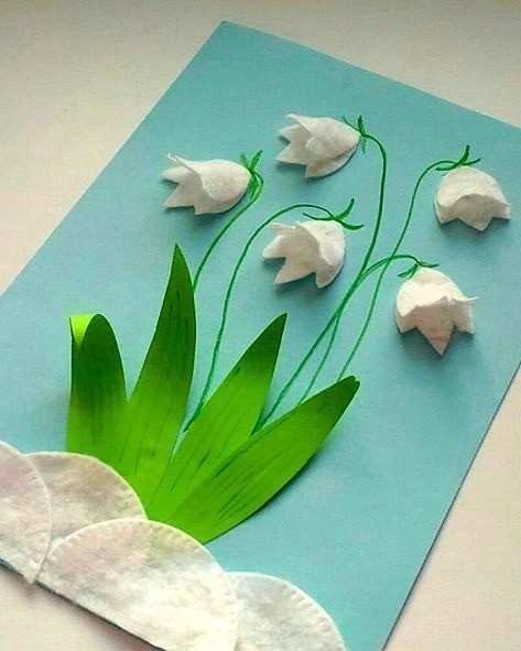 Поделки из ватных дисков: цветы Поделки из ватных дисков: цветы