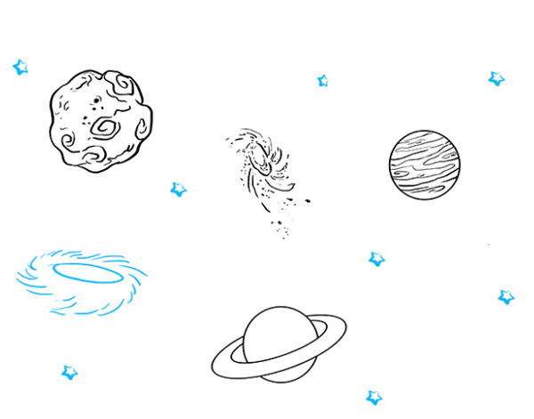 Рисуем с детьми космос
