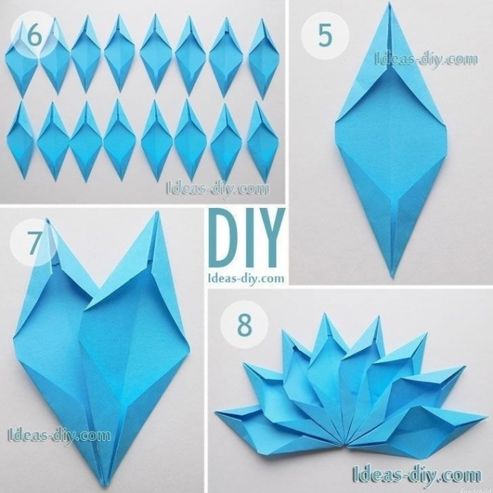 ​Снежинки-оригами