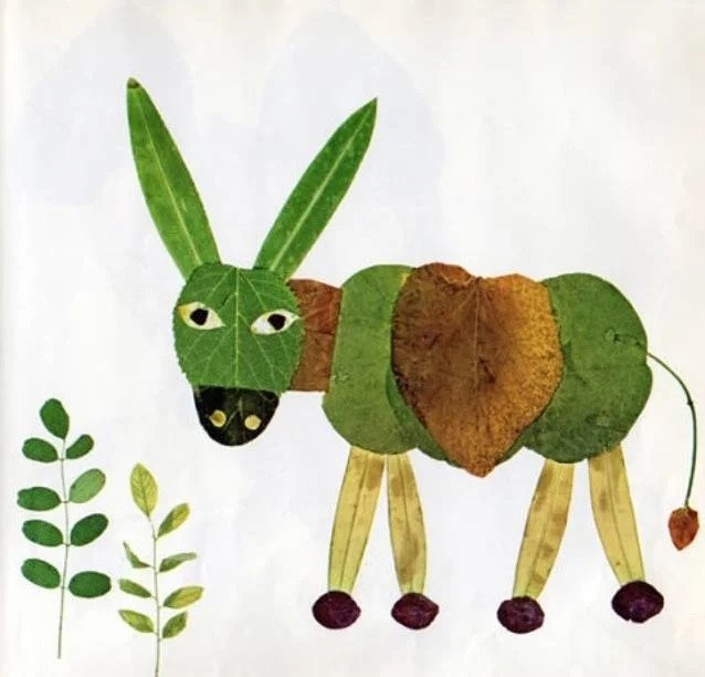 Аппликации из листиков Аппликации из листиков