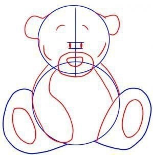 Рисуем мишку Тедди пошагово Рисуем мишку Тедди пошагово