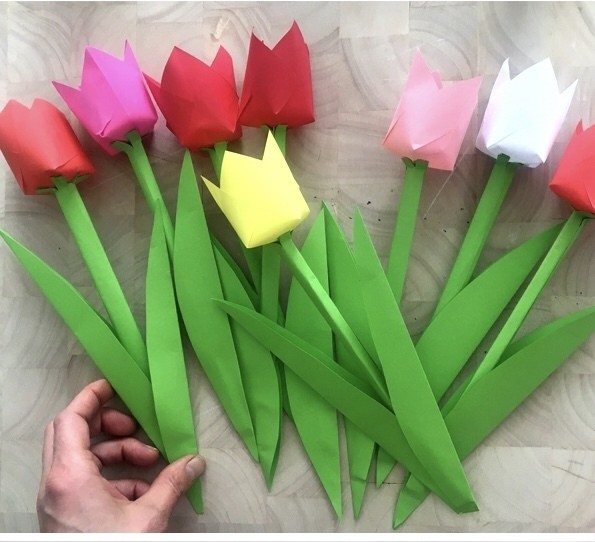 Бумажные тюльпаны