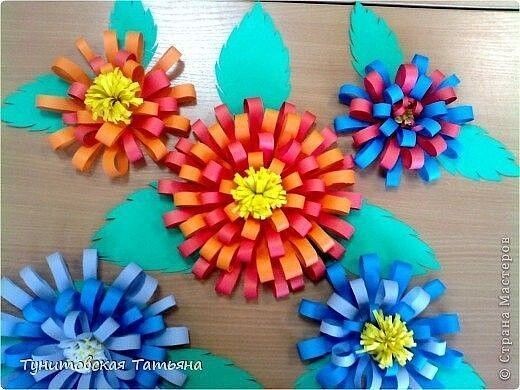 Объемные поделки из бумажных полосок