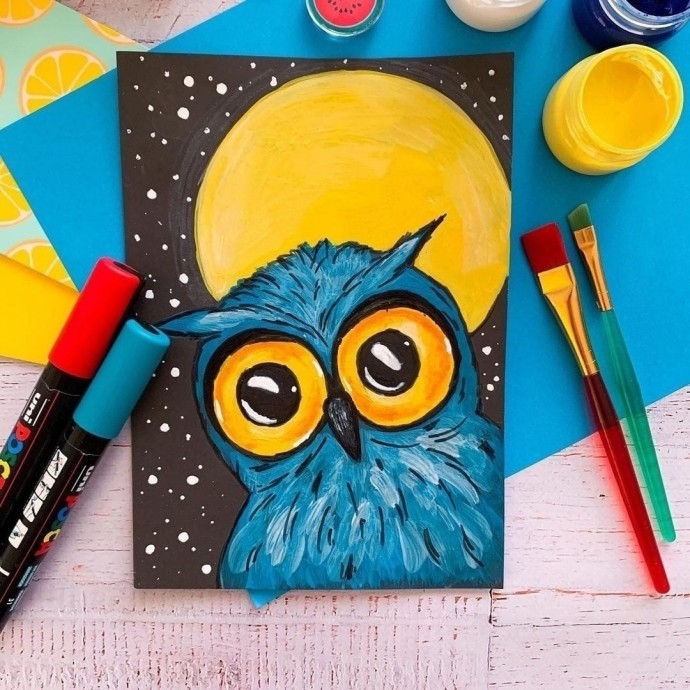 Рисуем ночную сову