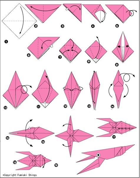 ​Морские обитатели в технике оригами
