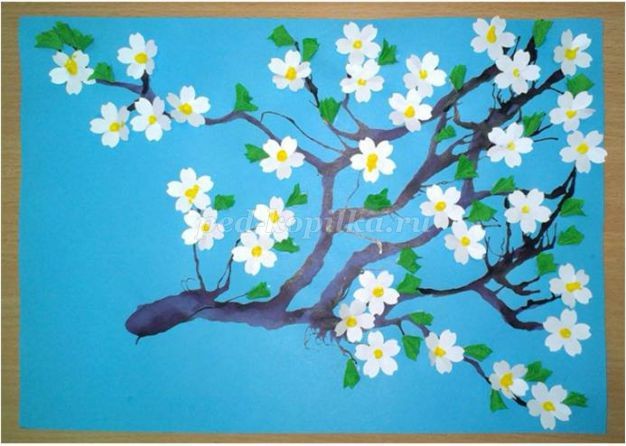 ​Рисование в нетрадиционной технике + полуобъёмная аппликация: часть 2