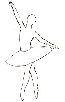 Рисуем балерину карандашом