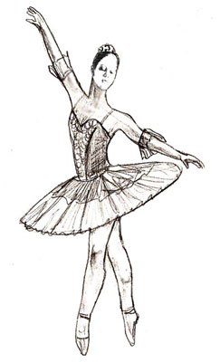 Рисуем балерину карандашом