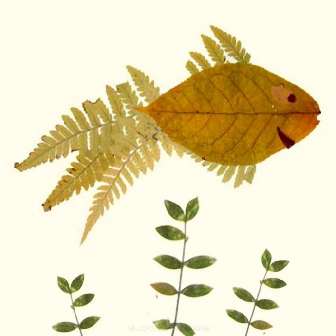 ​Рыбки из листьев