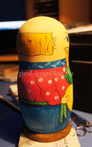 Роспись матрешек по сказке "Репка": мастер-класс, часть 2