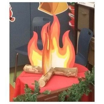 Декоративный огонь из бумаги