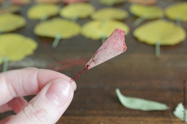 Розочки из осенних листьев