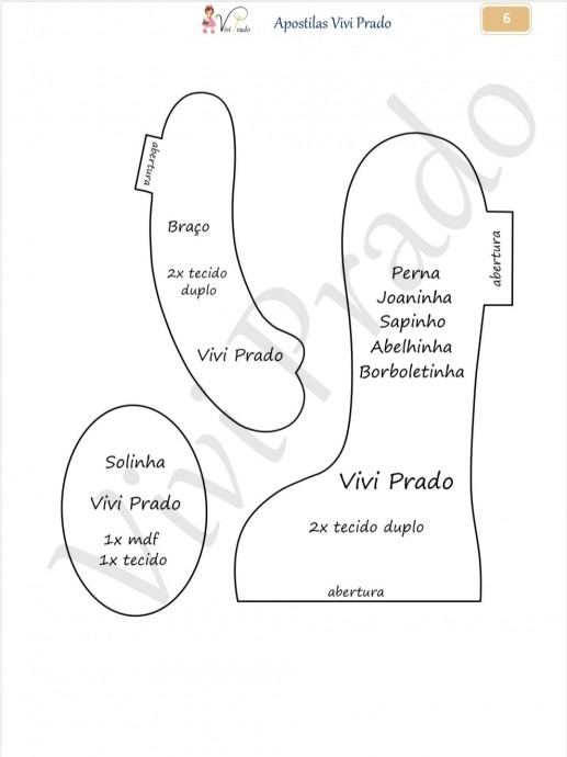 Выкройка куклы и одежды для неё Выкройка куклы и одежды для неё