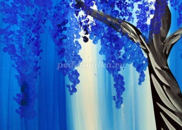 Цветущие дерево гуашью: часть 2 Цветущие дерево гуашью: часть 2