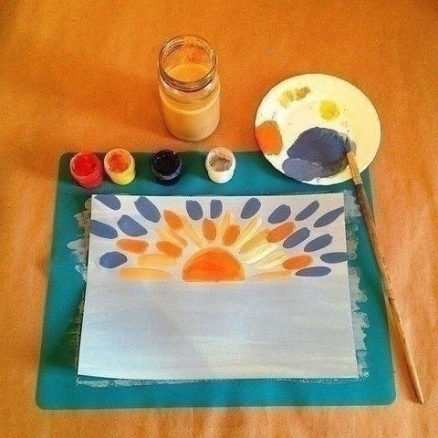 Рисуем закат солнца