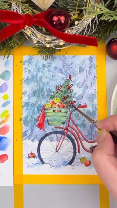 Рисуем зимнее настроение