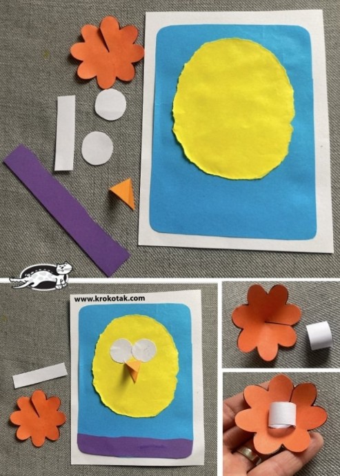 Цыпленок в интересной технике Цыпленок в интересной технике