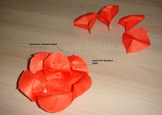Роза из бумаги: мастер-класс