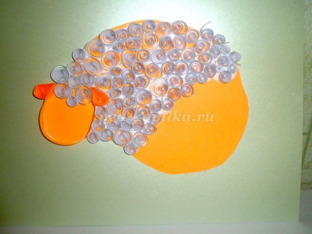 Овечка в технике квиллинг детскими руками: часть 2 Овечка в технике квиллинг детскими руками: часть 2