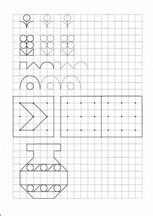 ​Рисование с детьми по клеточкам