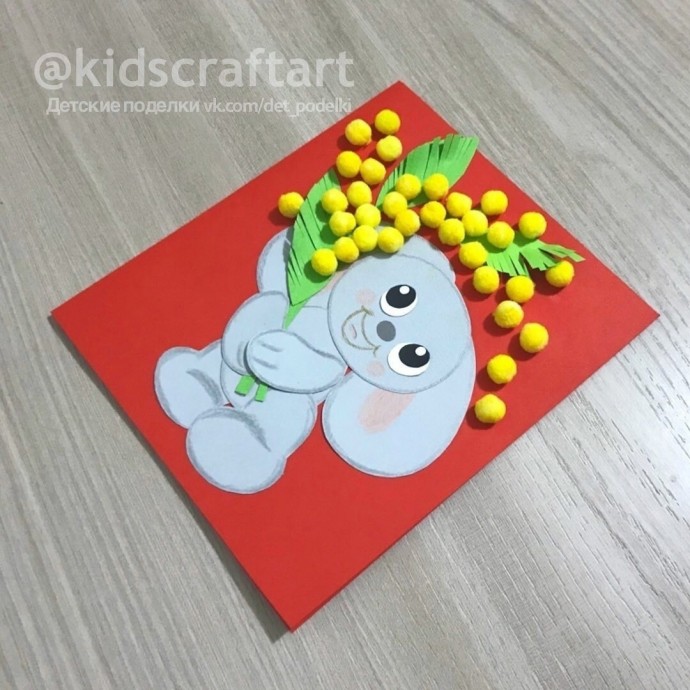 Зайка с мимозой Зайка с мимозой