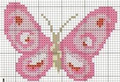 ​Детская вышивка: бабочки