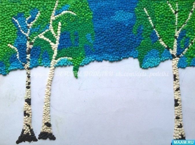 Картина из пластилина "Весна" Картина из пластилина "Весна"