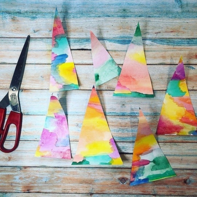 Рисуем зиму с яркими деревьями Рисуем зиму с яркими деревьями